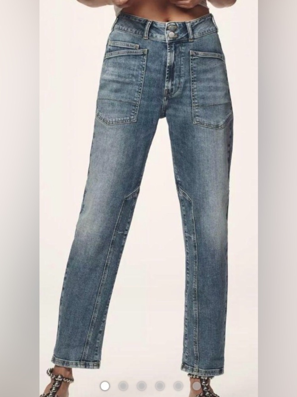 Pilcro The Wanderer Mid-Rise Relaxed Leg Jeans size 26